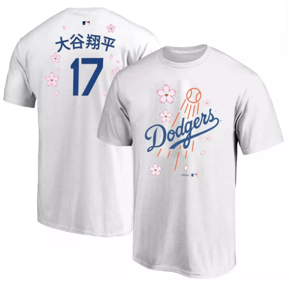 Men Los Angeles Dodgers #17 Ohtani white MLB 2025 T shirt->mlb t-shirts->Sports Accessory